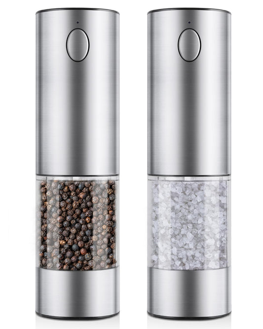 Electric Salt and Pepper Grinder Set with LED