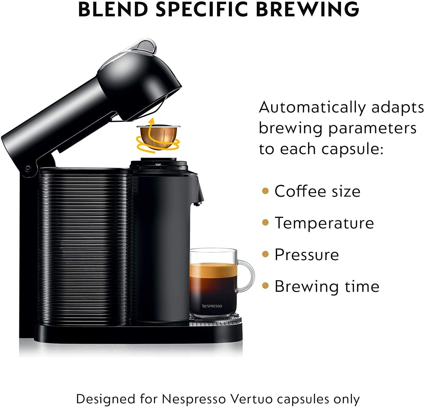 Nespresso Vertuo Coffee and Espresso Maker, Black