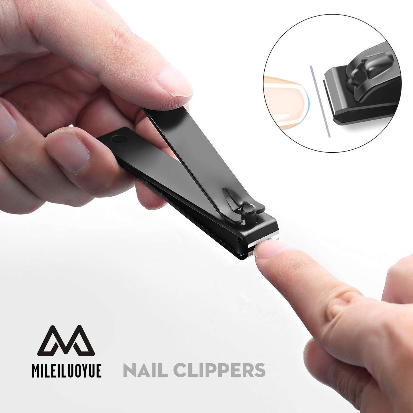 Nail Clippers Set with File in Metal Box