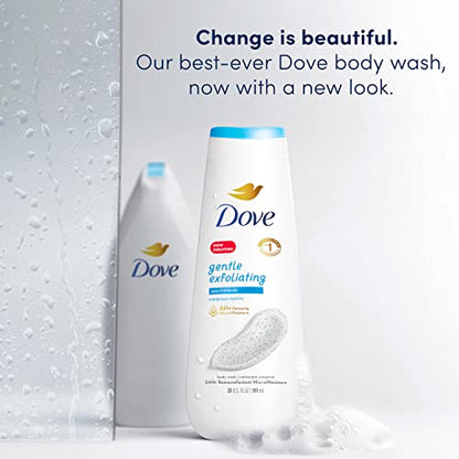 Dove Body Wash Gentle Exfoliating With Sea Minerals 4 Count Instantly Reveals Visibly Smoother Skin Cleanser That Effectively Washes Away Bacteria While Nourishing Your Skin 20 oz