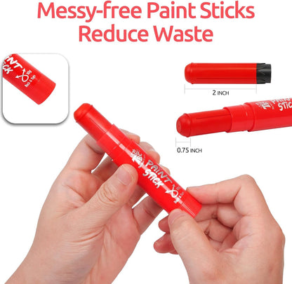 Washable Tempera Paint Sticks, 24 Colors Set