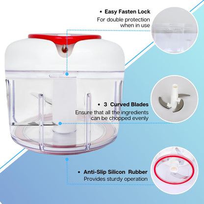 Manual Food Chopper for Vegetables and Nuts