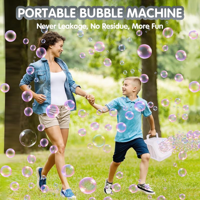 Electric Bubble Machine for Kids with Rechargeable Batteries