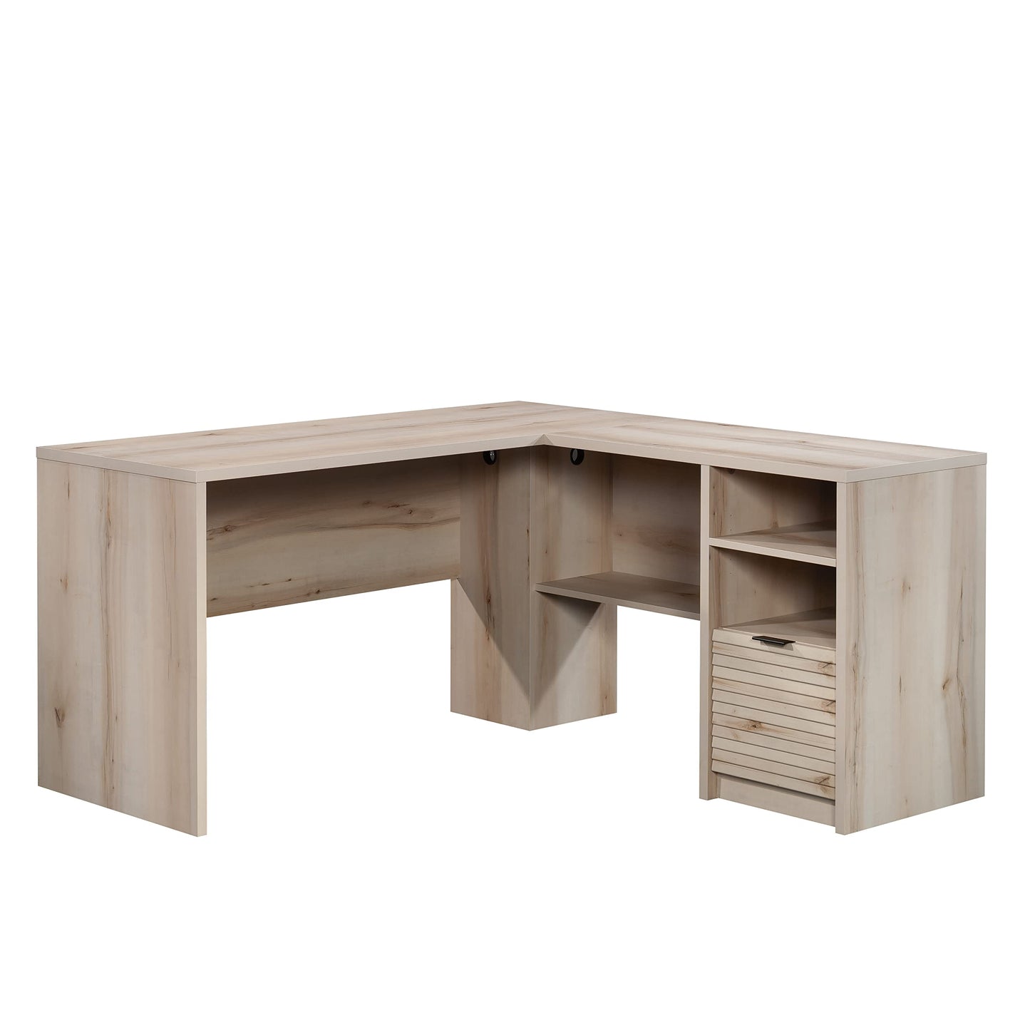 Sauder Harvey Park L-Shaped Home Office Desk, 59.06" x W: 59.06" x H: 30.0", Pacific Maple