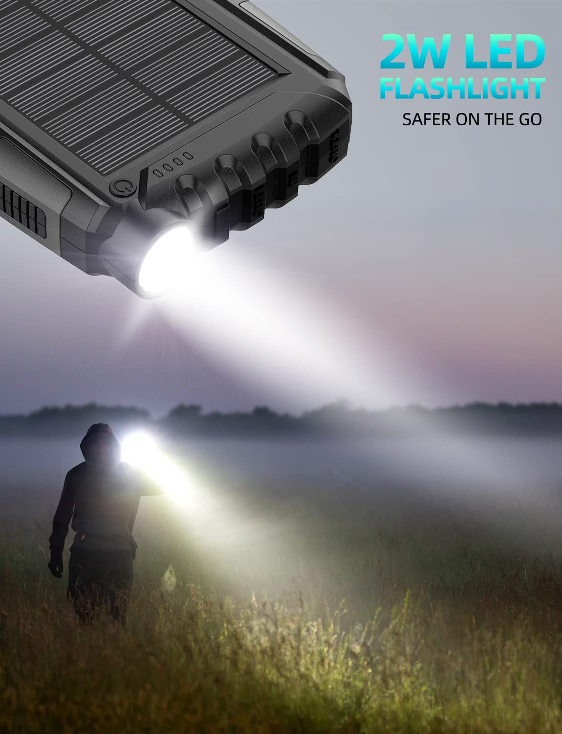 Solar Power Bank 42800mAh with Fast Charging