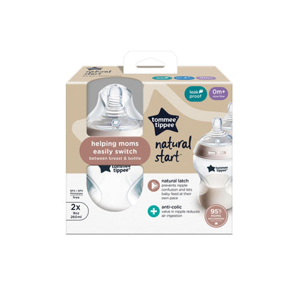 2 Pack Tommee Tippee Anti-Colic Baby Bottles