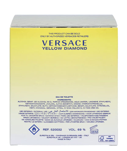 Versace Yellow Diamond Eau de Toilette Spray 3.0 oz