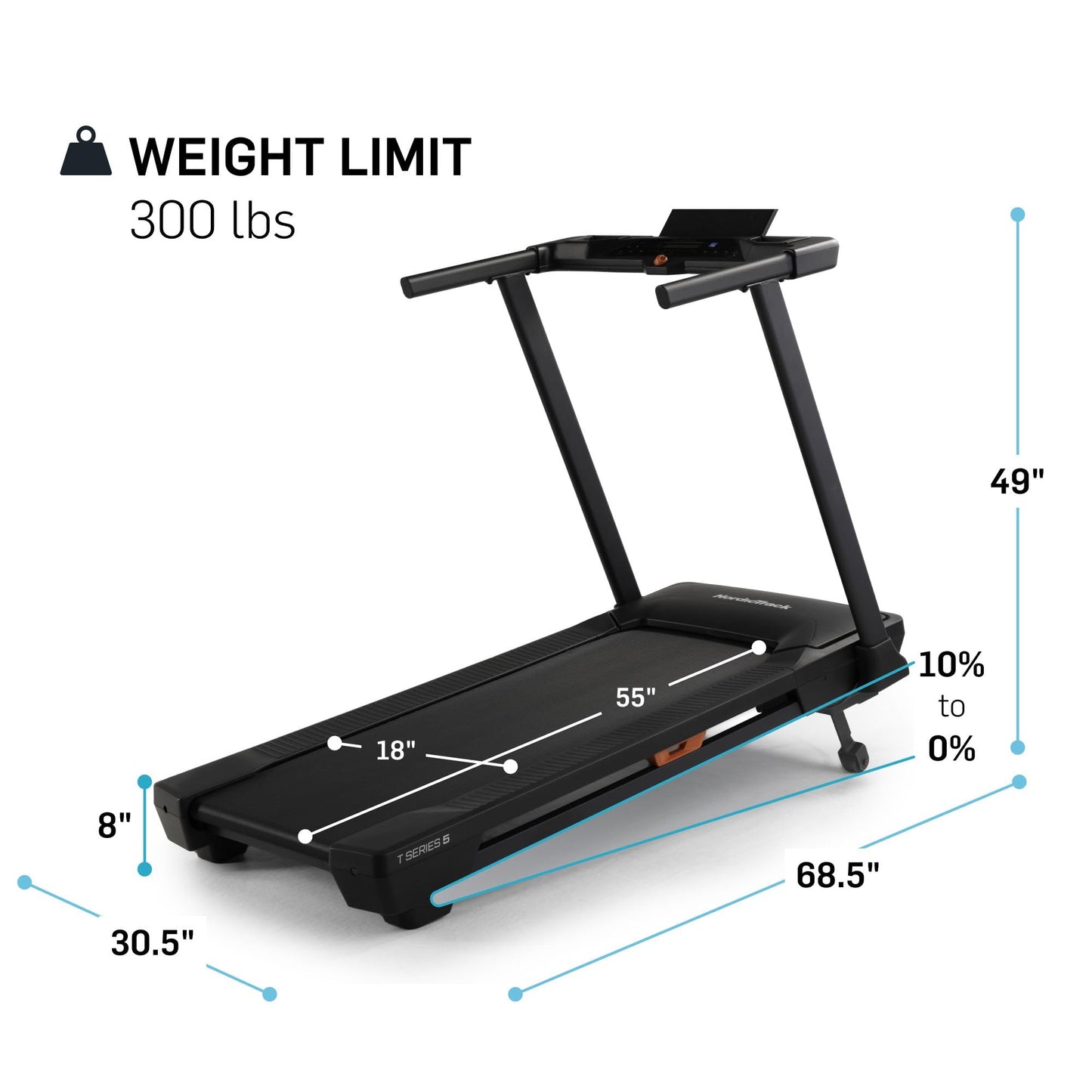 NordicTrack T Series 5 Treadmill + 30-Day iFIT Membership