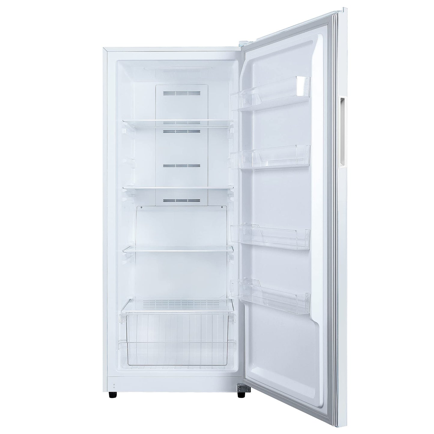 Hamilton Beach HZ4941 14 cu ft Upright Convertible Fridge/Freezer-Frost Free-Reversible Door-Removable Glass Shelves-LED Interior Light, White