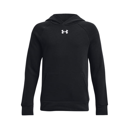 Under Armour Boys Fleece Hoodie, Black, Medium