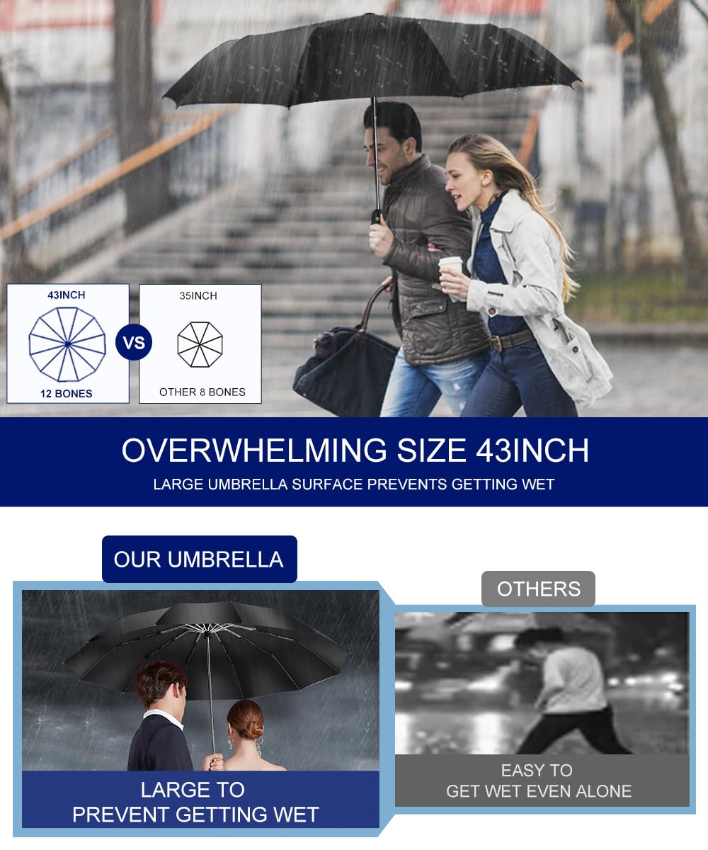 Large Folding Windproof Umbrella