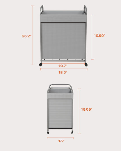80L Rolling Laundry Basket with Wheels