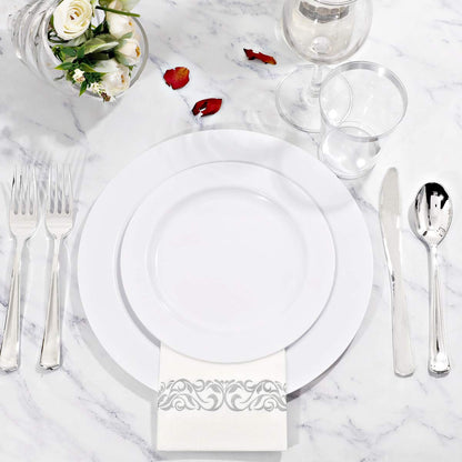 350-Piece Disposable Plates, Silverware & Cups Set For 50
