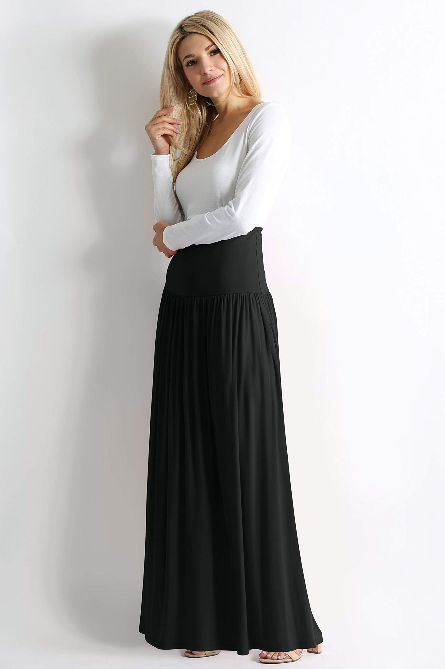 Simlu High Waisted Maxi Skirt