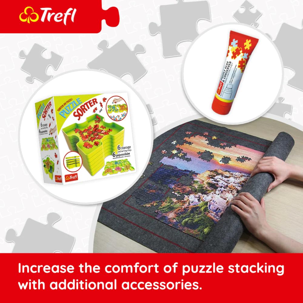 Trefl Panorama Manhattan 1000 Piece Jigsaw Puzzle Red 27"x19" Print, DIY Puzzle, Creative Fun, Classic Puzzle for Adults and Children from 12 Years Old