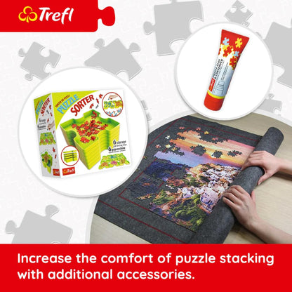 Trefl Panorama Manhattan 1000 Piece Jigsaw Puzzle Red 27"x19" Print, DIY Puzzle, Creative Fun, Classic Puzzle for Adults and Children from 12 Years Old