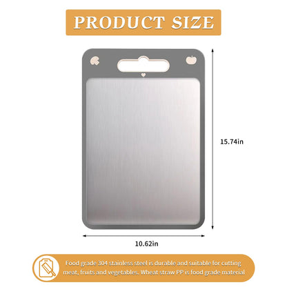 Double-Sided Stainless Steel Cutting Board