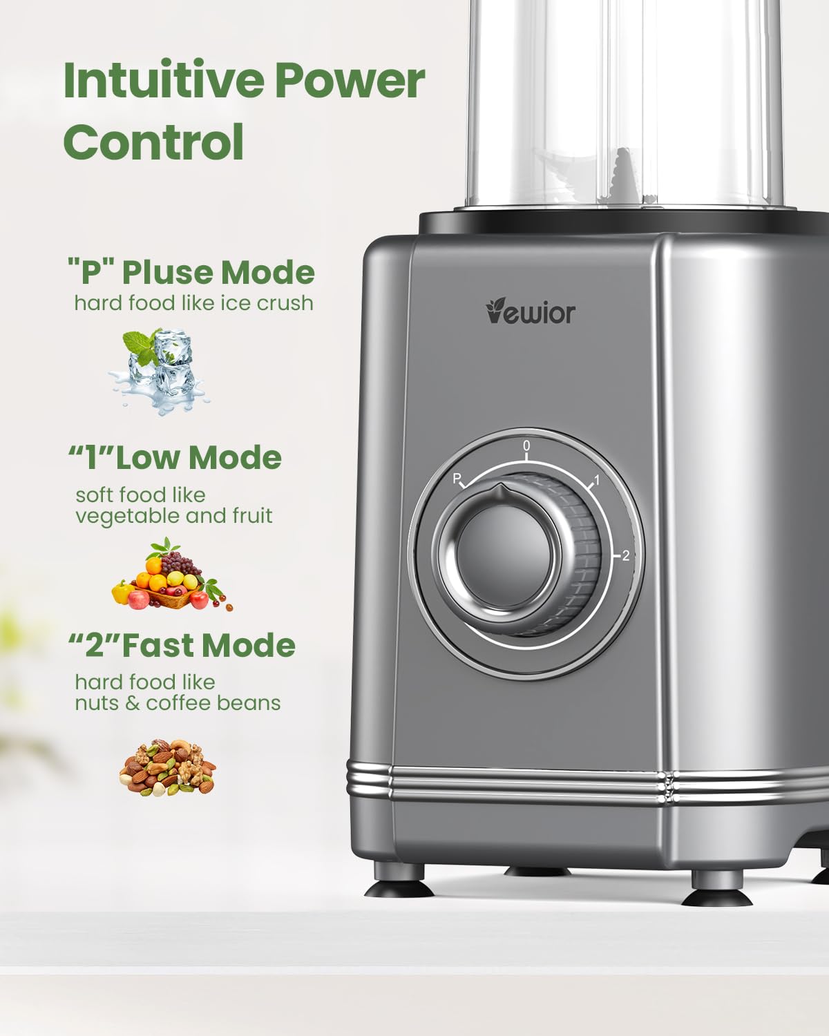 VEWIOR 1200W Personal Blender for Smoothies