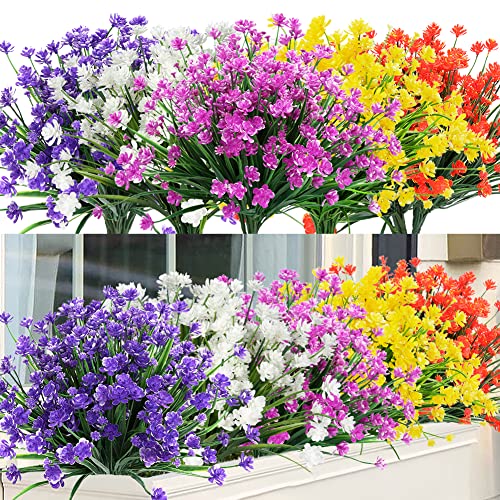 20 Pack UV Resistant Artificial Outdoor Flowers