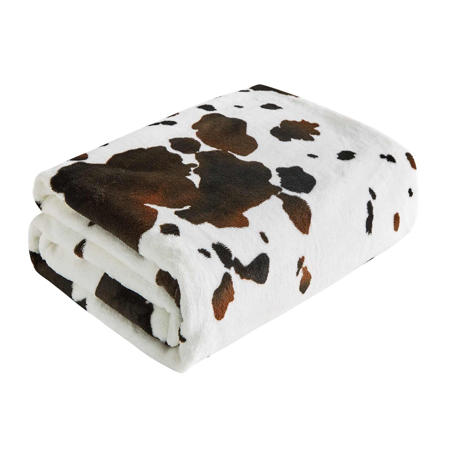 Cozy Cow Print Fleece Throw Blanket 50"x60"