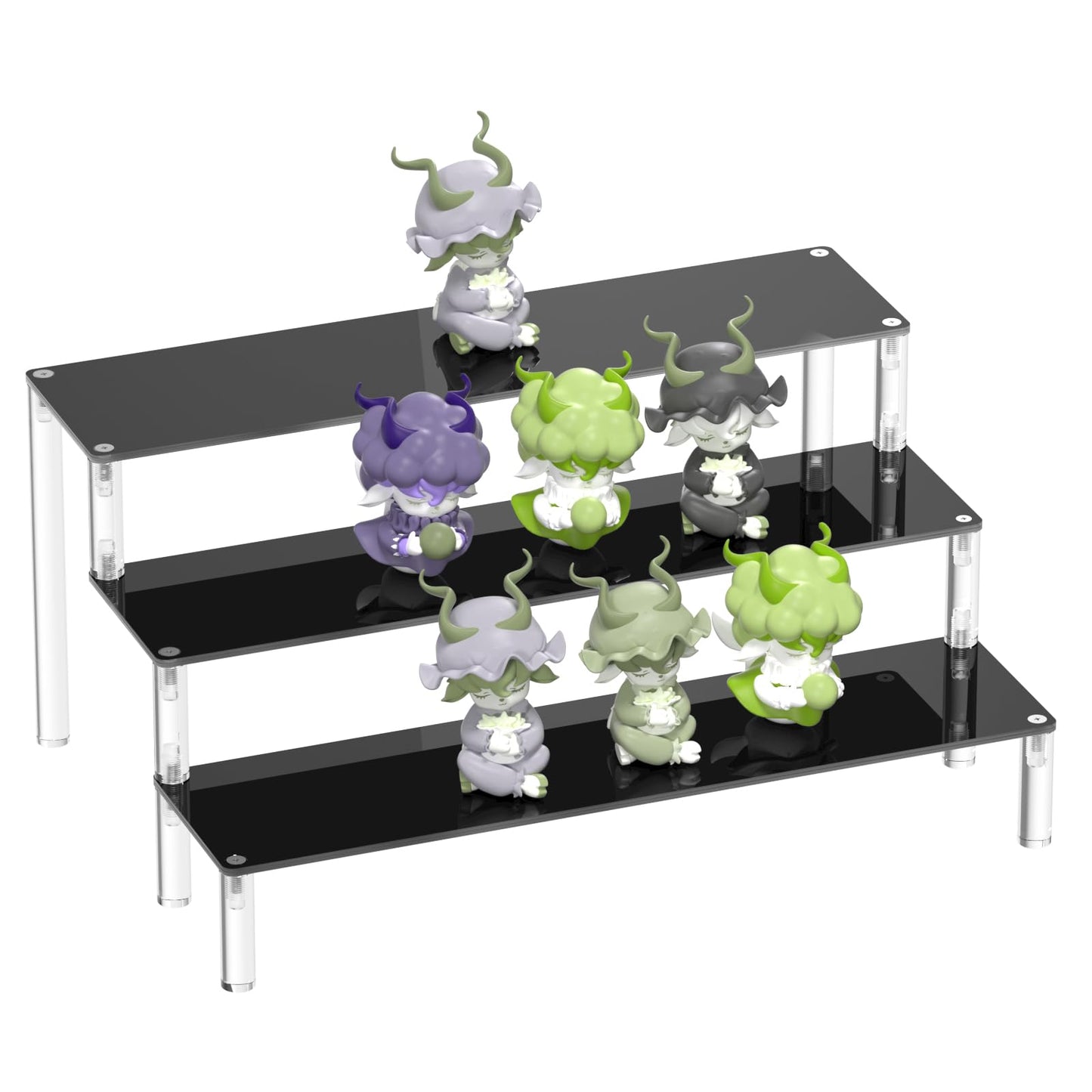 Acrylic Display Risers,Perfume Organizer,Display Riser,Cupcake Display Stand Steps, Organizer Shelf Stand for Figures, Dessert, Cosmetics, Lotion, Cream and Cologne Organizer