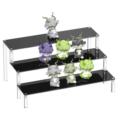 Acrylic Display Risers,Perfume Organizer,Display Riser,Cupcake Display Stand Steps, Organizer Shelf Stand for Figures, Dessert, Cosmetics, Lotion, Cream and Cologne Organizer