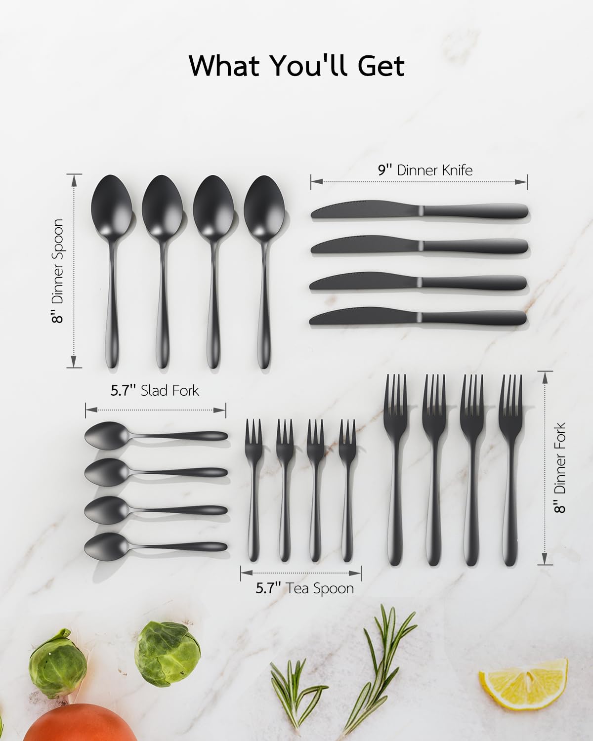 32-Piece Knife Set with Block and Sharpener