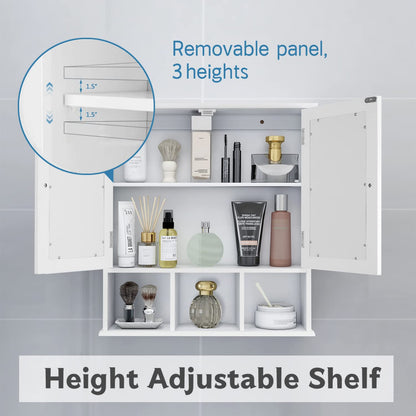 Bathroom Wall Cabinet with Adjustable Shelves
