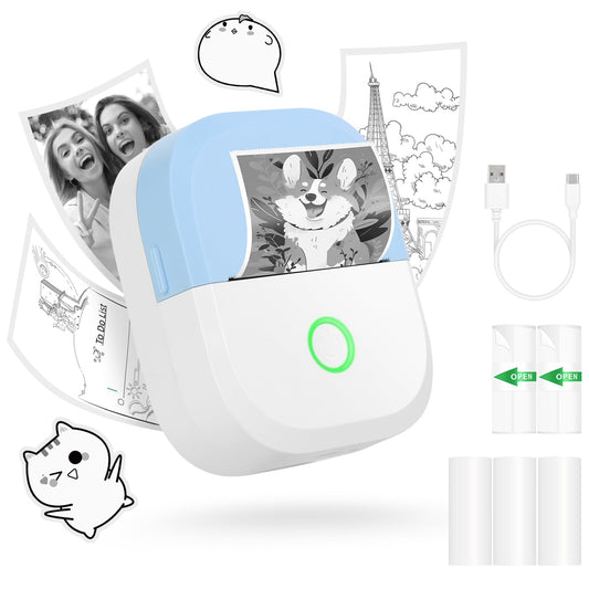 Mini Wireless Bluetooth Sticker Printer for Photos