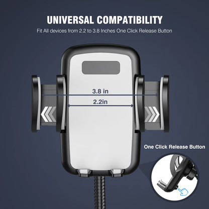 4-Port USB Car Charger with Phone Mount