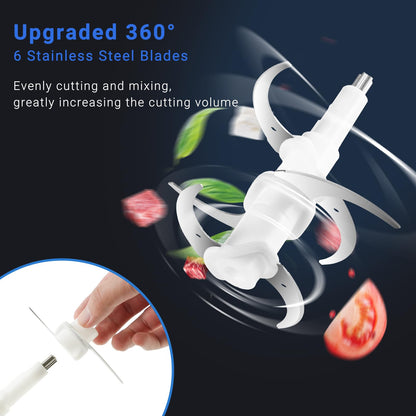 12-Cup AMZCHEF Electric Food Chopper with Blades