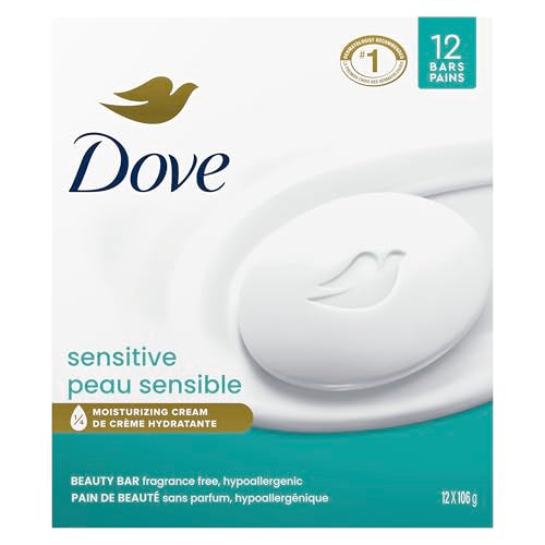 12 Pack Dove Sensitive Skin Fragrance Free Bar Soap