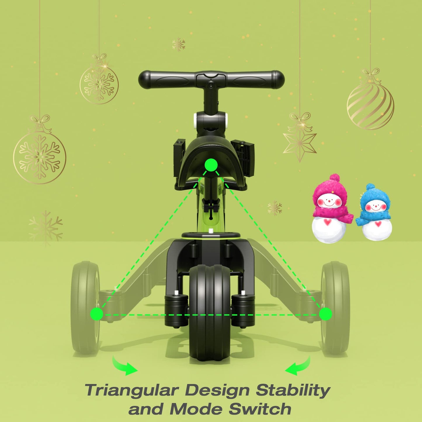 XJD 7 in 1 Toddler Bike with Push Handle,Tricycles for 1 to 3 Years Old, Toddler Tricycle with Push Handle for Boy Girl, Baby Balance Bike with Adjustable Seat Height and Removable Pedal