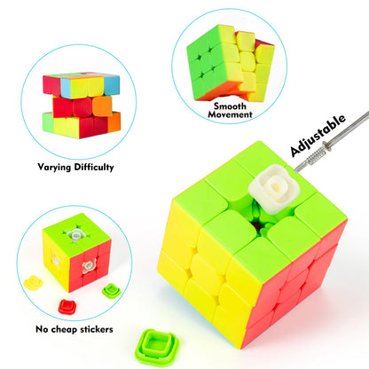 Jurnwey 3x3 Speed Cube Puzzle Game for Kids