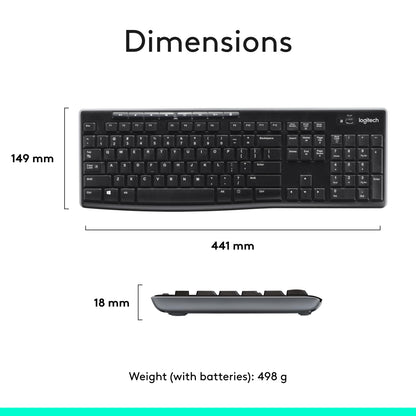 Logitech MK270 Wireless Keyboard and Mouse Combo