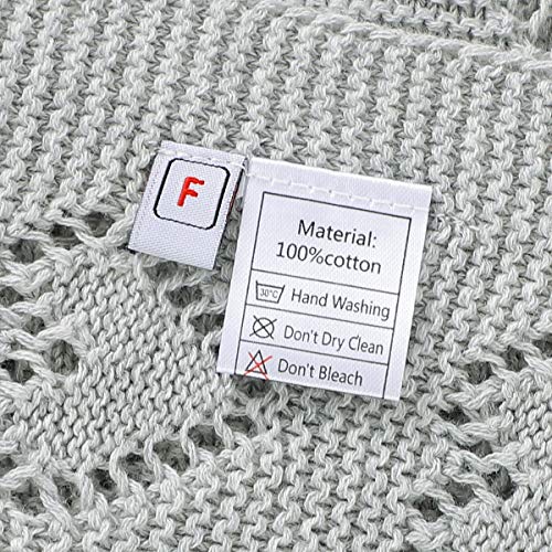 mimixiong 100% Cotton Neutral Baby Blanket Knit Cellular Receiving Crib Nursery Swaddling Blankets for Newbron Baby Size 40x30 Inch