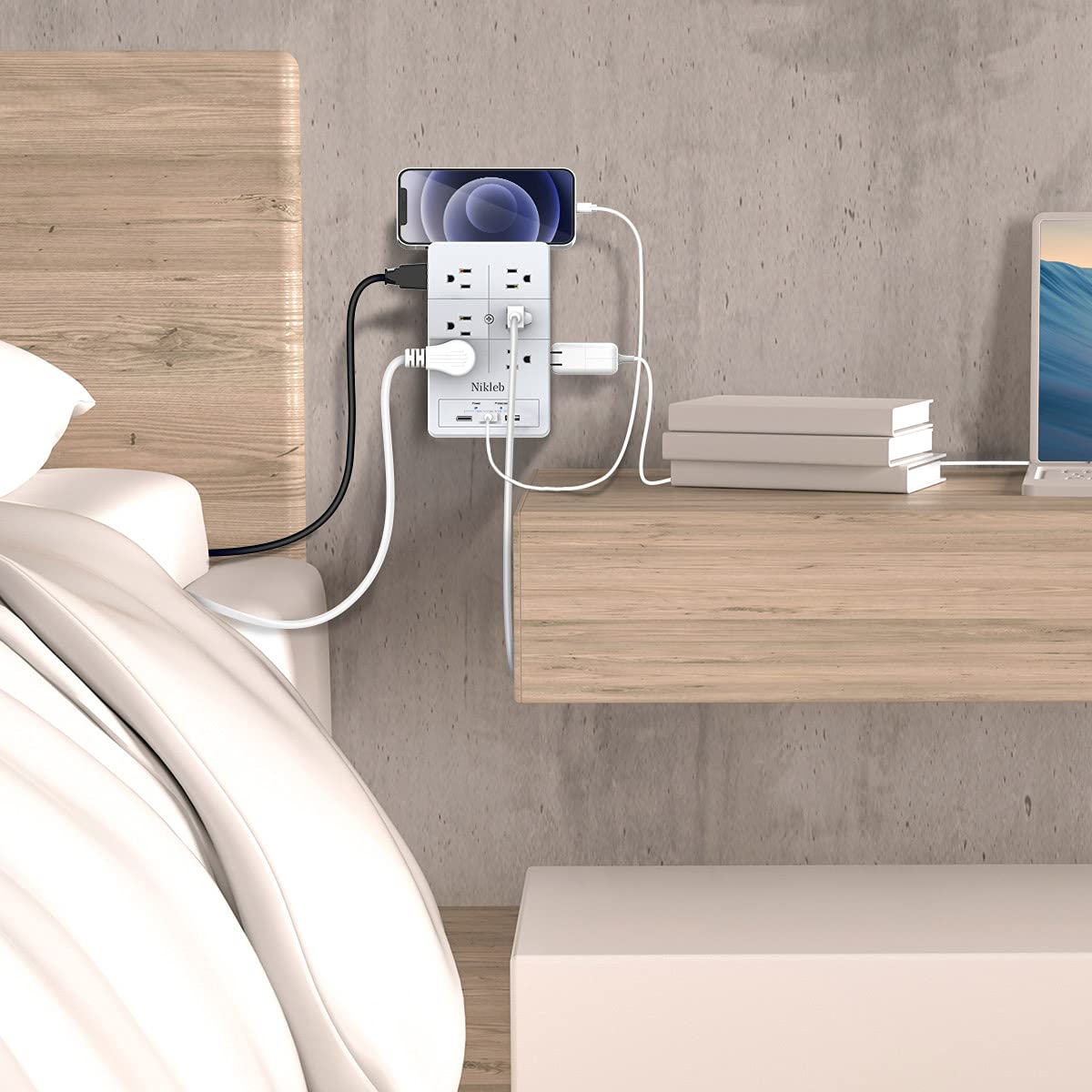 Nikleb Surge Protector with USB Ports, 3.1A