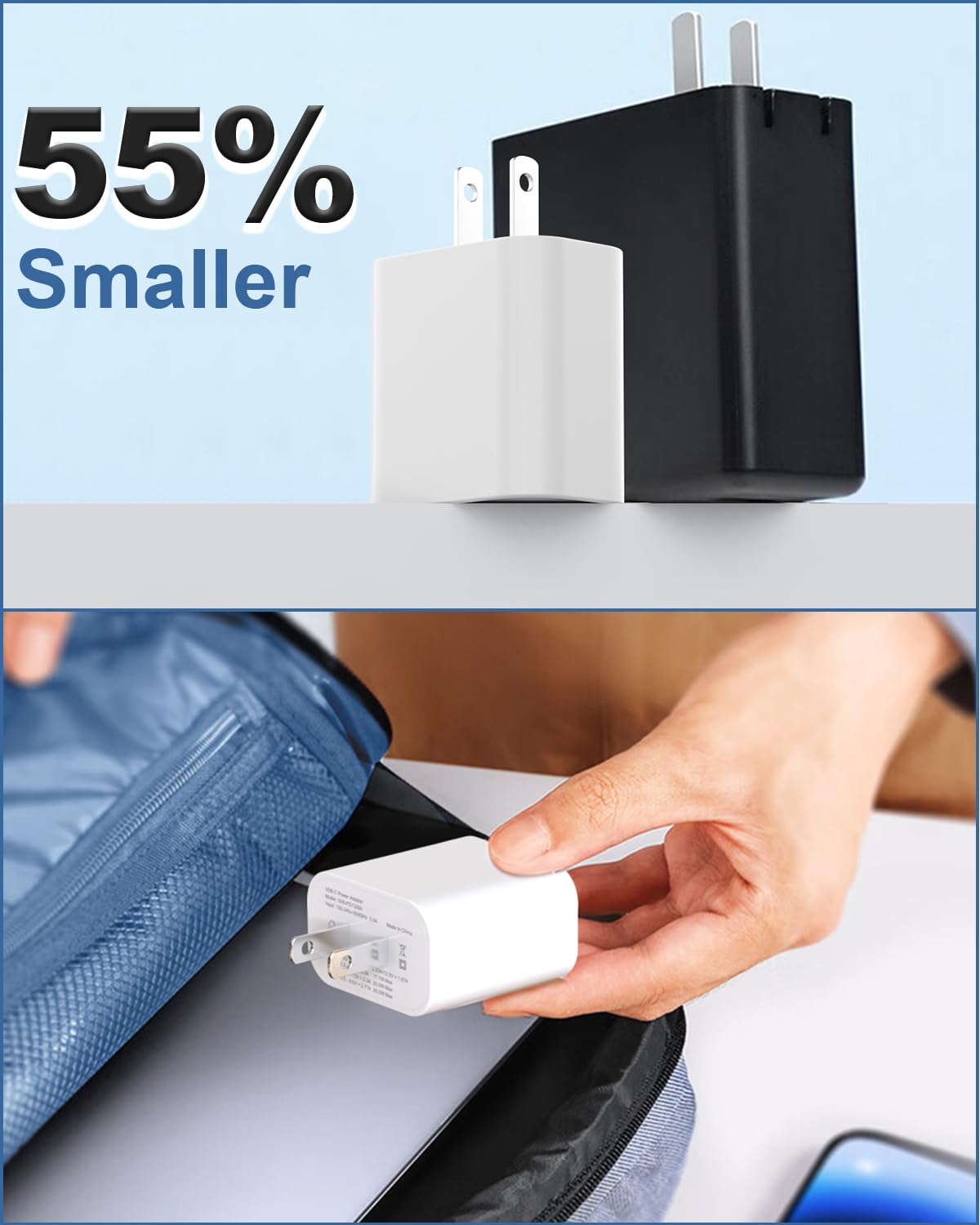 2 Pack Fast Charging USB C Charger Block