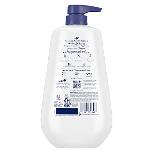 Dove Deep Moisture Body Wash 30.6 Fl Oz Pack of 3 with Pump, Luxurious Hydration for Dry Skin, Cleanser with 24hr Renewing MicroMoisture