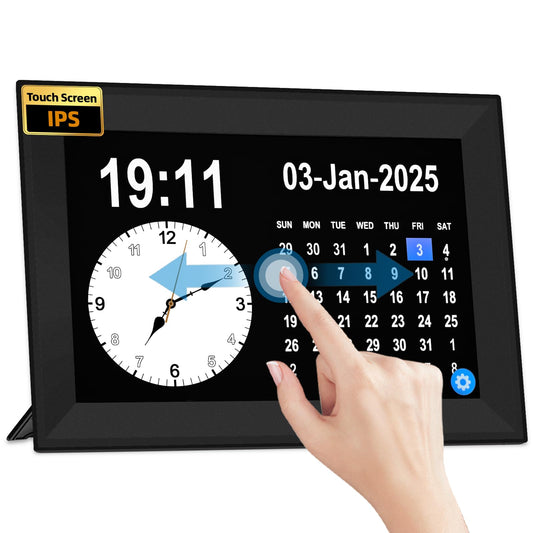 10.1" Touchscreen Dementia Clock by TIXINPO