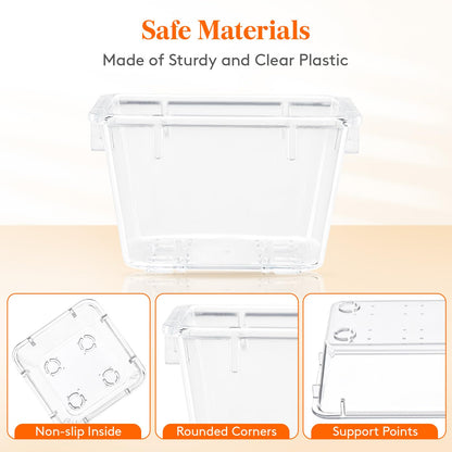 Lifewit 37PCS Clear Plastic Drawer Organizer Set