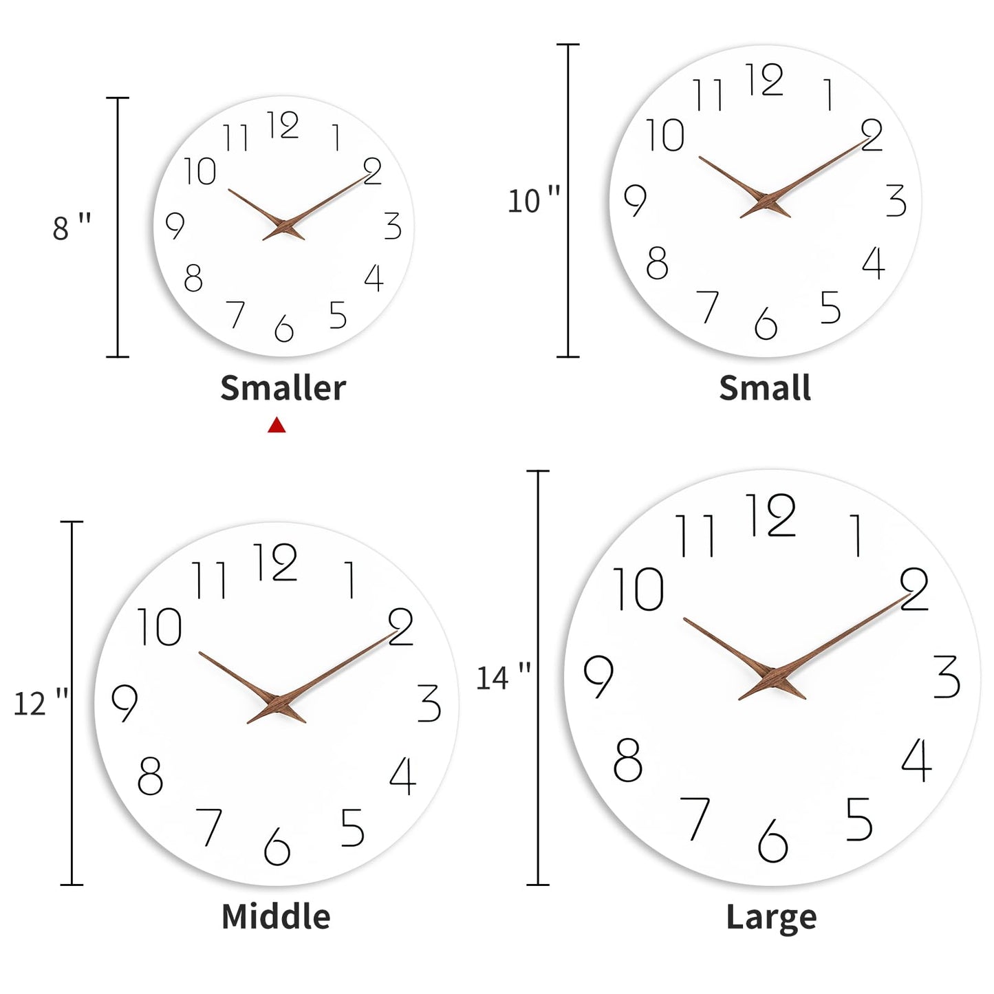 8 Inch Silent Wall Clock by Mosewa