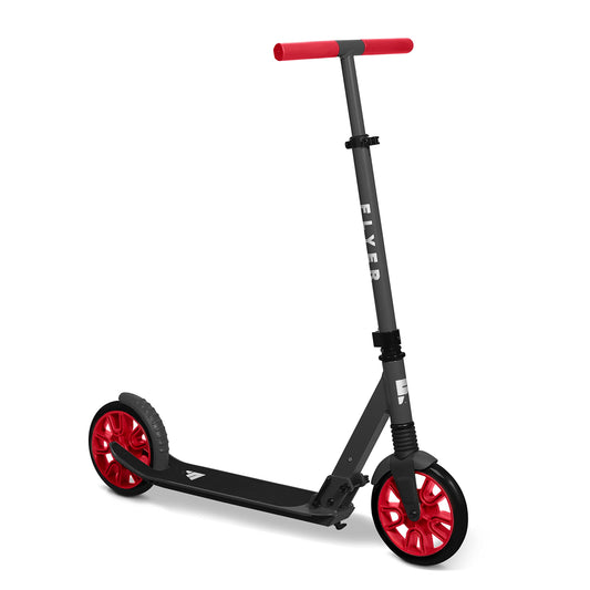 Flyer Kickstart Max, Kick Scooter, Adjustable Handlebars & Foldable, Red Scooter 8+ Years, and up to 220 lbs