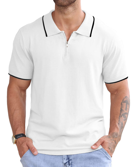Askdeer Men's Casual Short Sleeve Polo Shirt