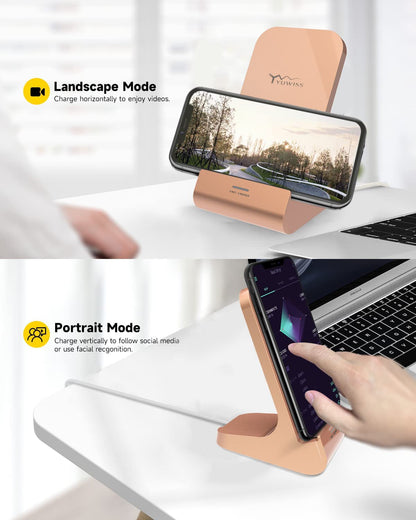 10W Wireless Charger Stand for iPhone & Samsung