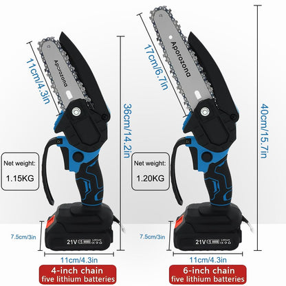Aporozona 2-in-1 Mini Cordless Chainsaw Set