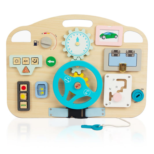 Montessori Busy Board for Toddler Sensory Skills