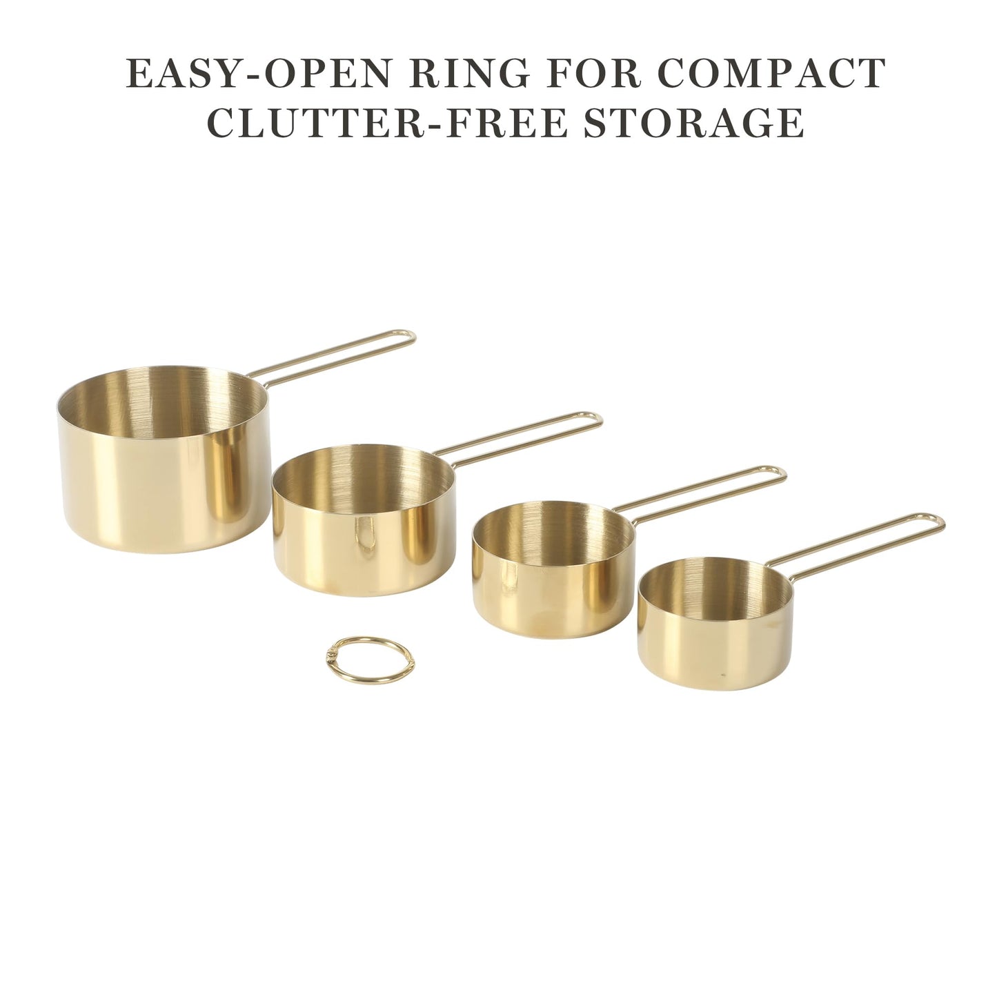 Martha Stewart Gold Stainless Steel Measuring Cups Set