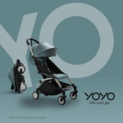 BABYZEN YOYO2 Stroller - Lightweight & Compact - Includes Black Frame, Black Seat Cushion + Matching Canopy - Suitable for Children Up to 48.5 Lbs