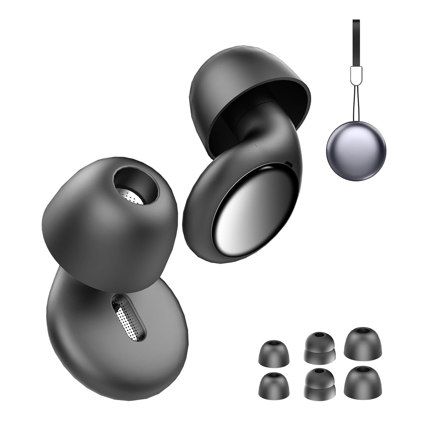 Silicone Ear Plugs with Carrying Case, 35dB